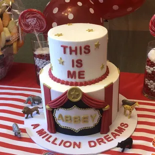 a circus themed birthday cake