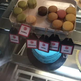 a variety of pastries on display