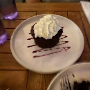 Flourless chocolate cake.  You'd never know!!!