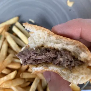 An example of their "gourmet" food. I've had better fast food burgers.