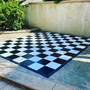 11x11 black and white dance floor