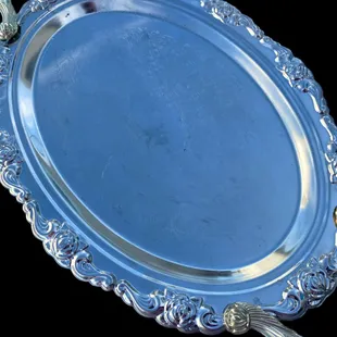 Silver and gold tray