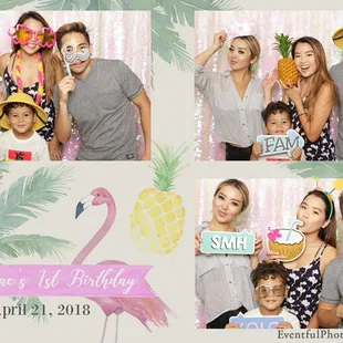 Ada's 1st!
Flamingle Luxe backdrop of course with a customized template