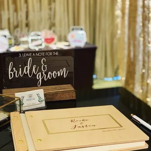 Custom wedding guest book,have your guest write a message along with their picture. Memories  that you will be able to cherish forever!