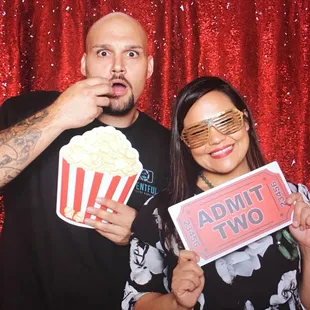 Lights camera action! Custom photobooth props for your broadway, theatre party!