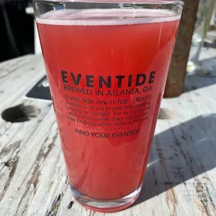 Pink sour beer