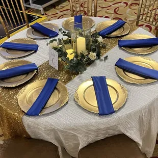 Close view of guest table decor