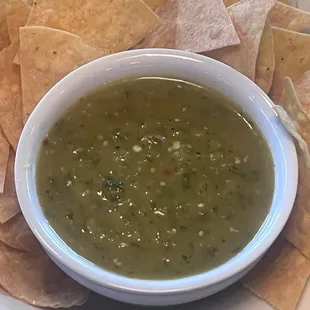 Chips &amp; Green Salsa