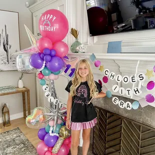 Taylor Swift Birthday Balloon Column