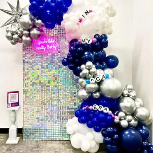 Balloon &amp; photo backdrop set up for Cheer Athletics NCA week!