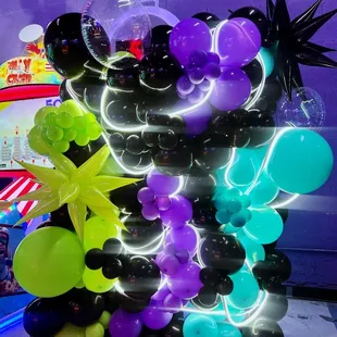 Gamer balloon garland for my sons birthday