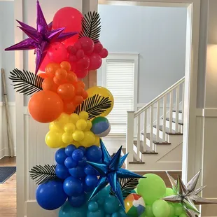Beach house balloon garland