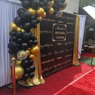 Custom Designed Red Carpet Step &amp; Repeat