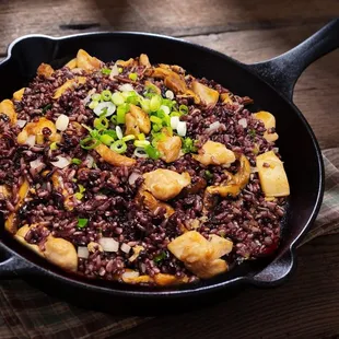 Asian truffle fried organic black &amp; brown rice