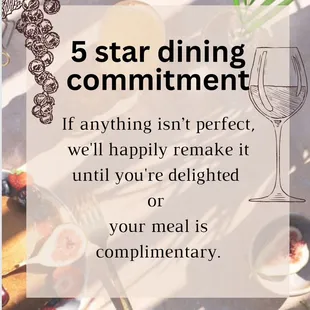 Customer satisfaction guarantee