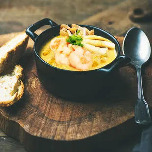 Egg Yolk Seafood Porridge