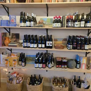 Wine wall as you walk in