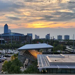 Sunset at a good game