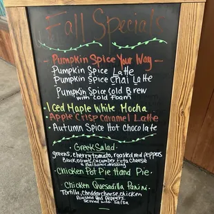 So excited for this fall menu