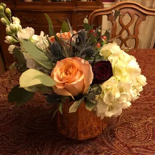 one of the wedding centerpieces a few days after the wedding