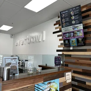 a view of the inside of a restaurant