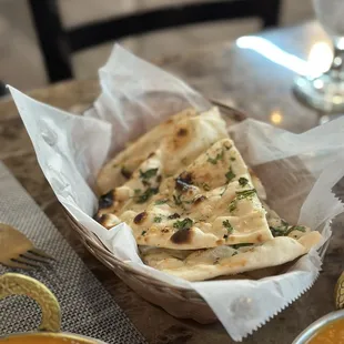 86. Garlic Naan was a must to dip