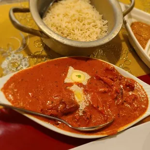 Butter chicken &amp; rice