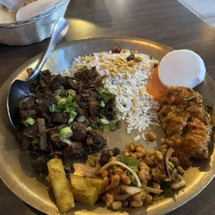 Fried goat head tiffin