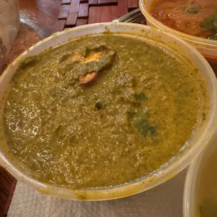 Spinach paneer.