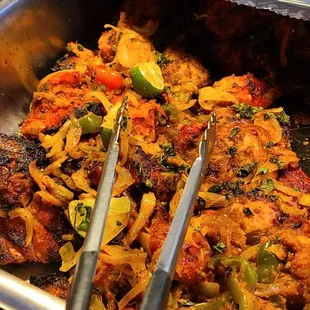 the food being prepared