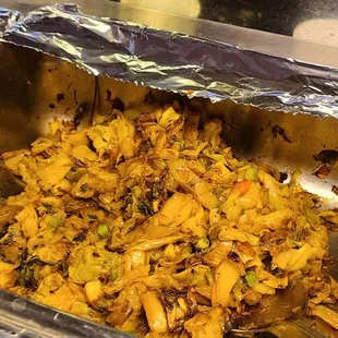 the food being prepared