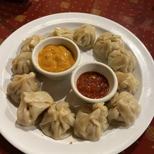 Momo with Chutneys