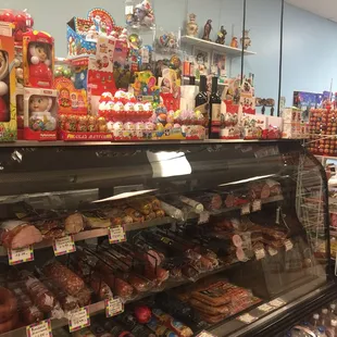 a display of donuts