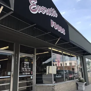 the front of the store