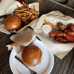 Pulled pork and wings!