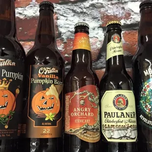 a selection of halloween beers