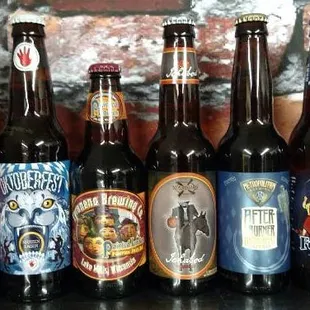 a variety of beers