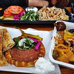 a variety of food items