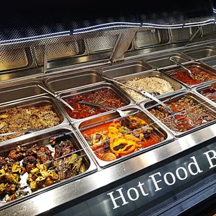 a hot food buffet