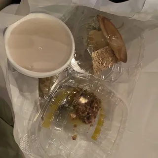 Hummus With Grilled Whole Grain Croutons