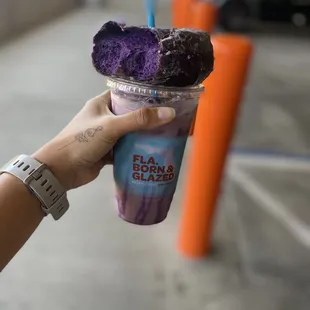 Vegan ube glazed