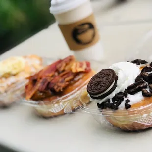 donuts, food, dough desserts