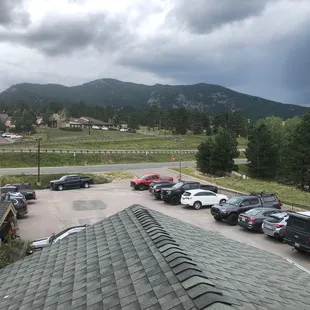 View from patio.  Dog friendly.