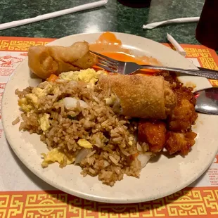 a plate of food on a table