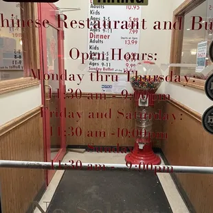 the entrance to the restaurant