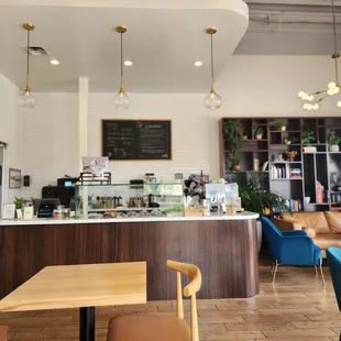 the interior of a coffee shop