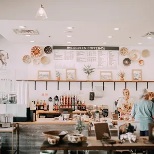 two people in a coffee shop
