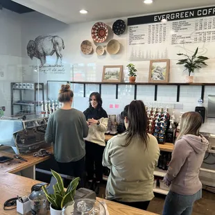 customers in a coffee shop
