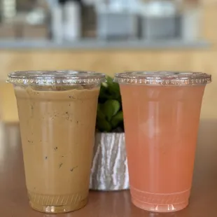 Vietnamese Coffee + Strawberry Lemonade