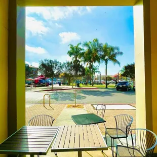 outside